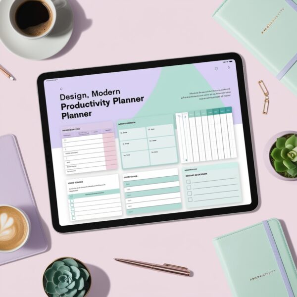 Digital Productivity Planner with Customizable Time Management Tools - Image 4